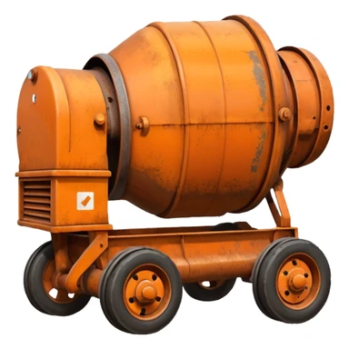orange concrete mixer sticker