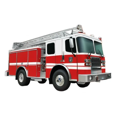 Fire truck going to a fire sticker