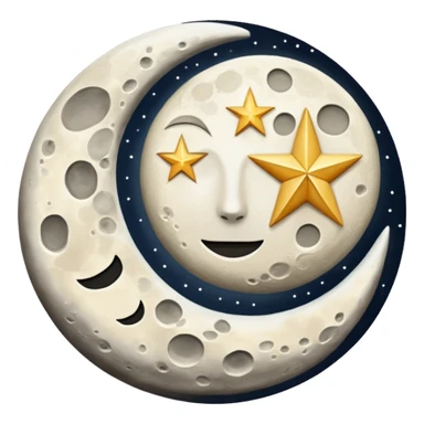 Symbole sobre lune avec une étoile algerie sticker