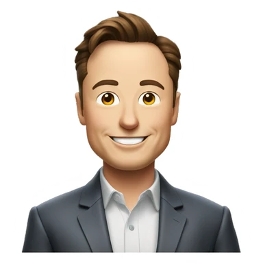 elon musk photo profil. Only one head with the smile  sticker