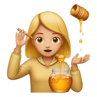 Throwing up honey sticker