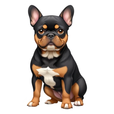 French bulldog with Rottweiler colors sticker