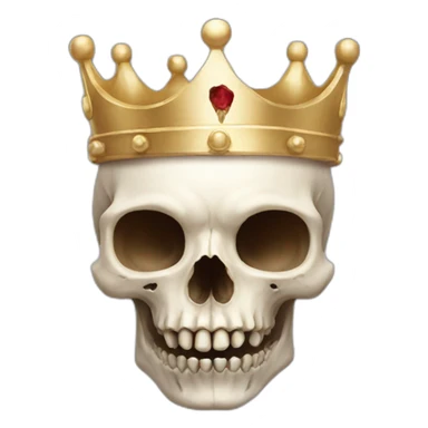 Cat skull with Crown sticker
