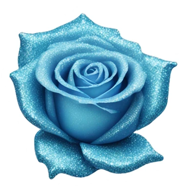 baby blue glitter rose sticker