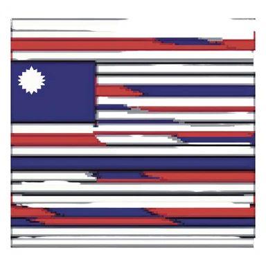 Thai flag with red, white, and blue horizontal stripes sticker