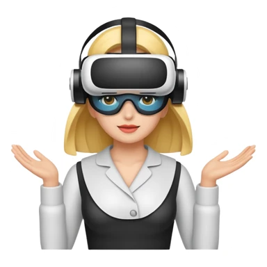 VR wearing woman sticker