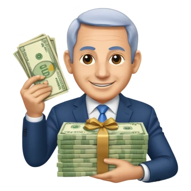 Netanyahu doing a money spread sticker