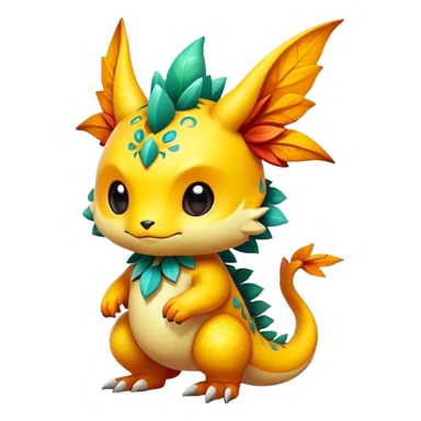 Exotic chibi Fakémon-creature sticker