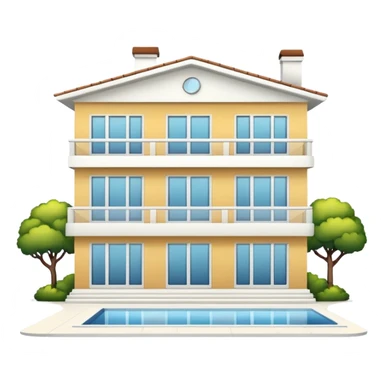white 3 floor luxurious villa sticker