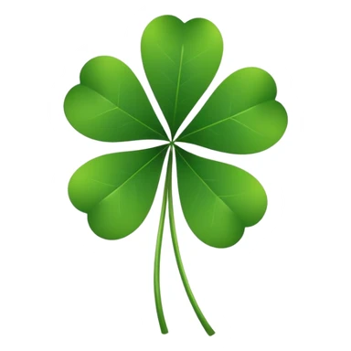 Outline of a four leaf clover sticker