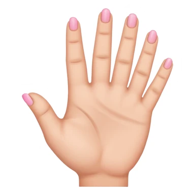 Hand with all fingers down accept the middle and ring finger sticker