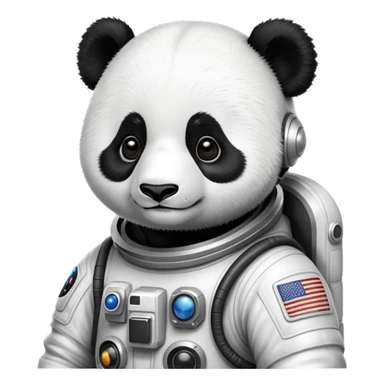 panda in space suit sticker