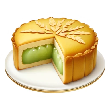 Wife cake (Lou Po Beng), Chinese pastry with winter melon and almond paste filling sticker