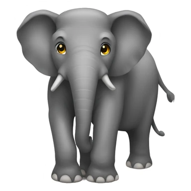 Genera el emoji de un elefante y otro emoji igual pero con una diferencia difícil de notar sticker