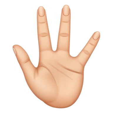 a hand with three fingers up and two fingers down  sticker