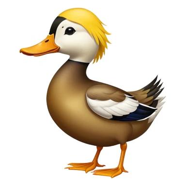 a duck holding a sunflower seed in its beak sticker