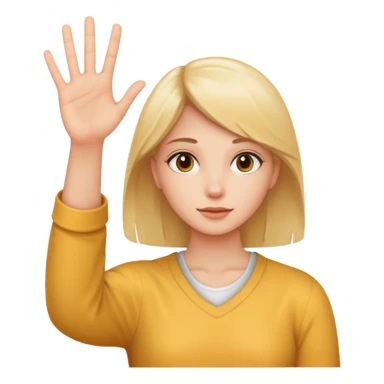 Fille avec un 6 sur une main et un 7 sur l'autre sticker