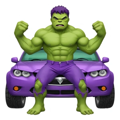 Hulk smashing a car sticker