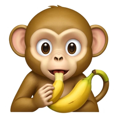 retarded looking monkey sucking a banana sticker