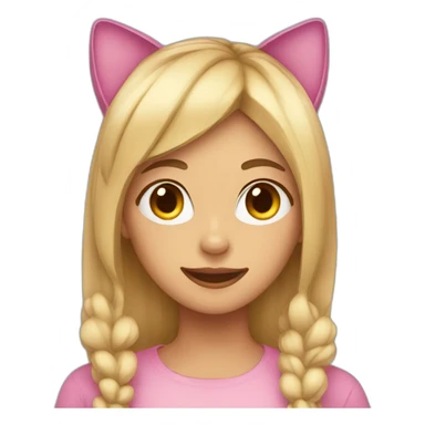 girl with cat ears sticker