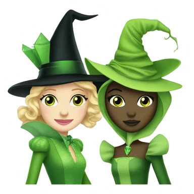 Glinda and elphaba from Wicked together sticker