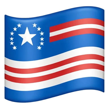 Bandeira do Pará retangula com a listra branca no meio de uma ponta pra outra e a estrela no meio azul sticker