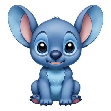 Stitch from Lilo and Stitch, blue alien with big ears sticker