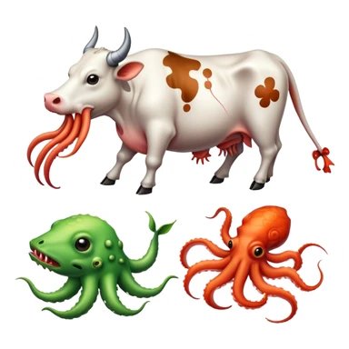 🐮🦑🐲☣️ sticker