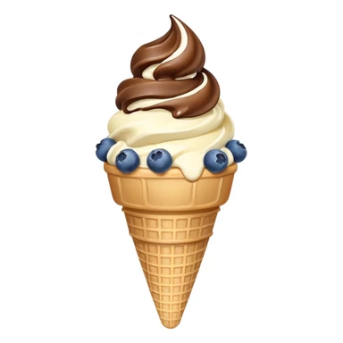 icecream-cone-blueberries sticker