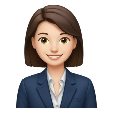 девушка брюнетка в пиджаке с собранными волосами sticker