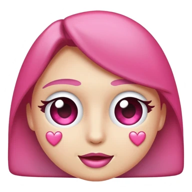 Coração metade rosa escuro e metade branco sticker