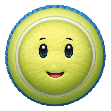 full blue tennis ball sticker