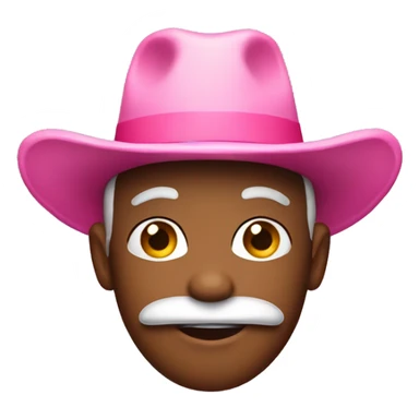 Santa with a pink cow boy hat sticker