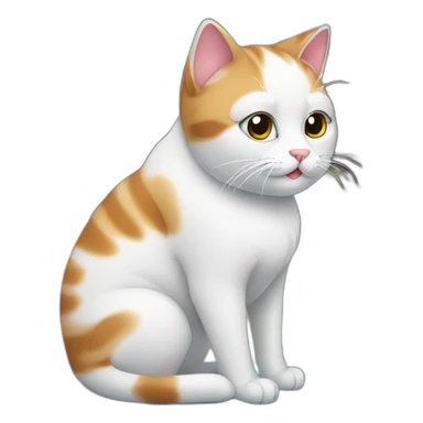 Cat in the gym sticker