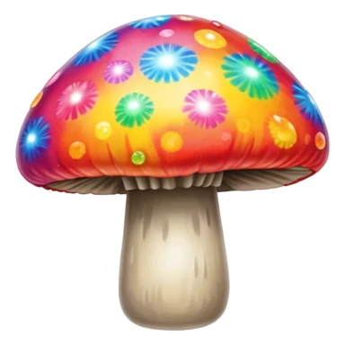 Tie dye mushroom with sparkles  sticker