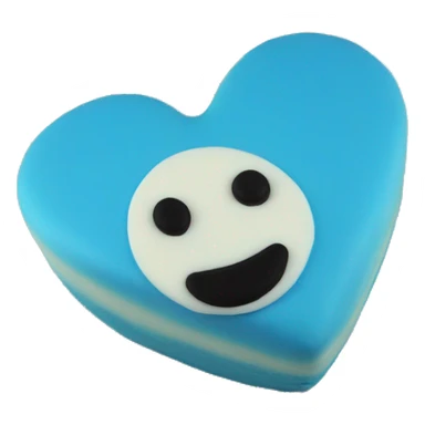 Coeur fondant bleu et noire sticker