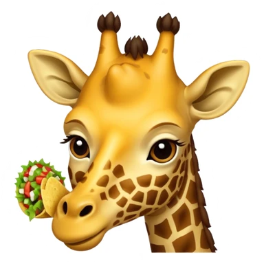 taco eating giraffe sticker