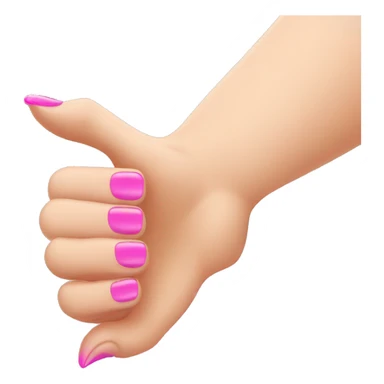 Thumbs up emoji with pink nails sticker