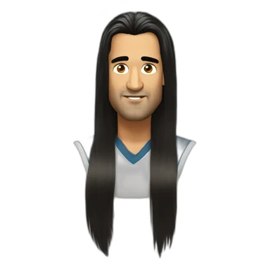 Ms dhoni long hair sticker