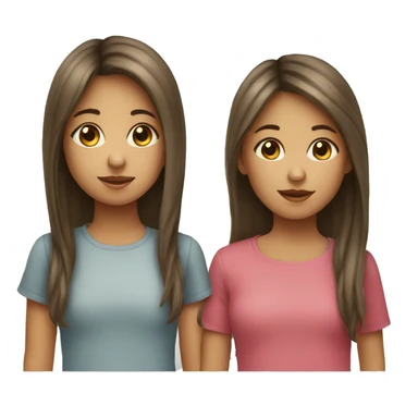 Two siblings girl and girl sticker