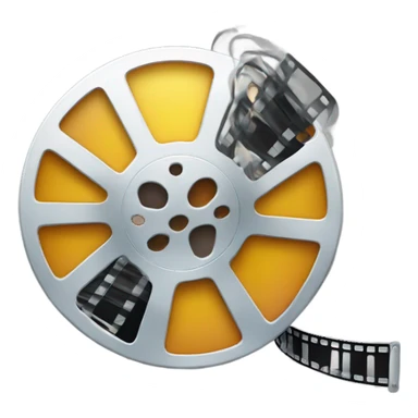 Cinema reel with film sticker