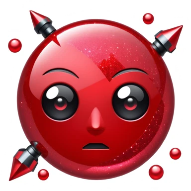 red glitter cyberpunk sticker