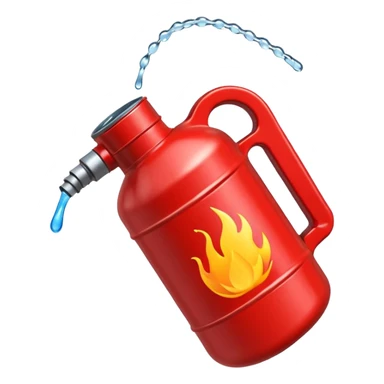red gasoline canister pouring drops of diesel sticker