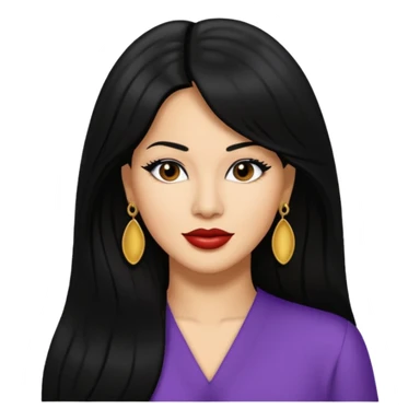 Selena Quintanilla with long hair sticker