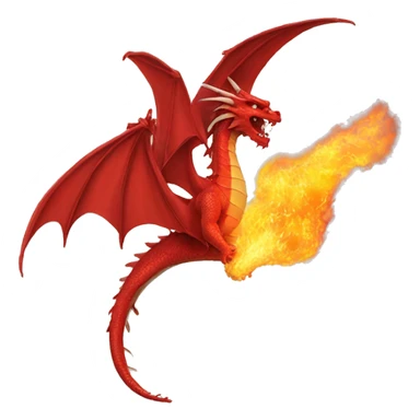 The red dragon breathes fire sticker