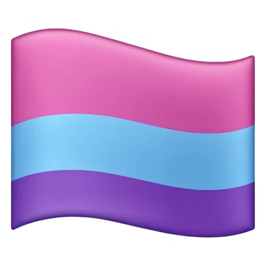 Bisexual bandera con tres colores rosa violeta y celeste  sticker