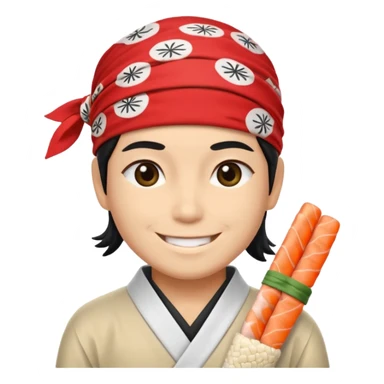 sushi master with bandana sticker