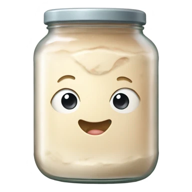 bubbly sourdough starter in glass jar sticker