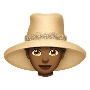 Large fancy women's hat sticker