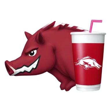 Arkansas Razorback with Red Bull drink sticker
